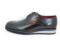 Lightweight Casual Brogue Shoes - black in large sizes